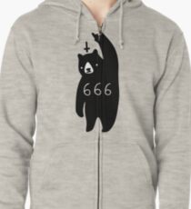 Black Bear Metal Zipped Hoodie