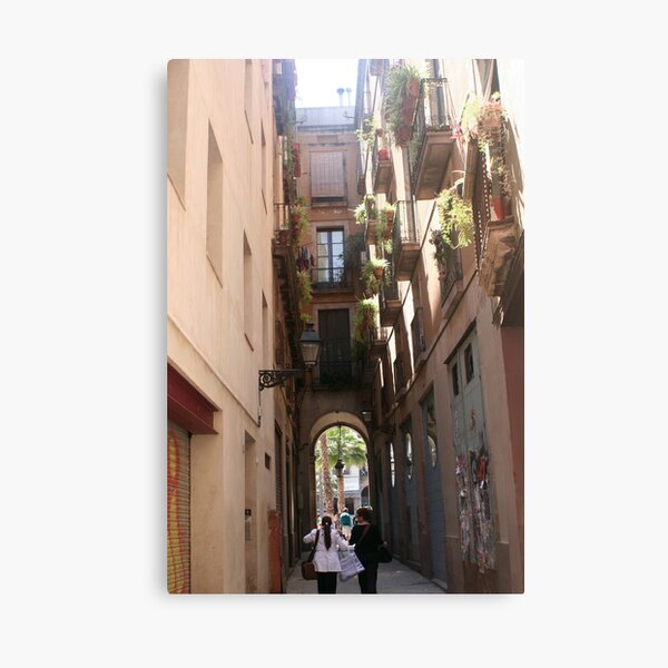 Barcelona - Passage to the square Canvas Print