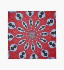 Patterned Kaleidoscope in Red and Light Blue Scarf