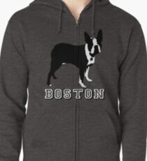 BOSTON TERRIER Zipped Hoodie