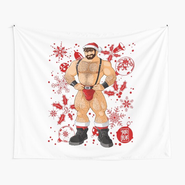ADAM LIKES SANTA - RED XMAS Tapestry
