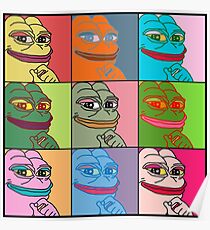 Seltene Pop Art Marilyn Monroe Pepe der Frosch Poster