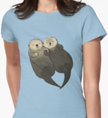 Significant Otters - Otters Holding Hands Women's Fitted T-Shirt