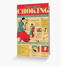 Tango Themed Choking Victim Poster Greeting Card