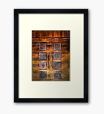 Copper Plate Door Framed Print