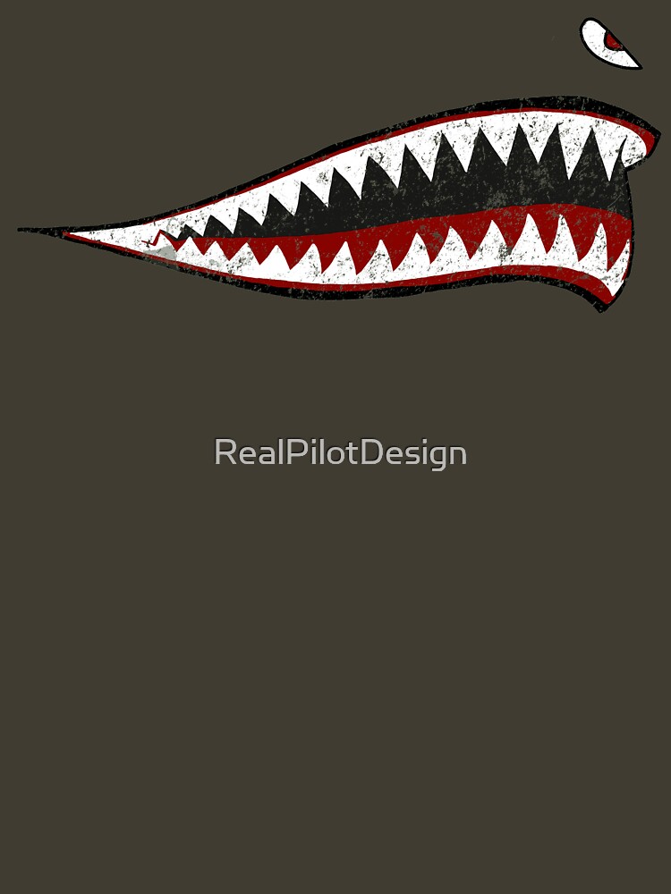 &quot;Shark Teeth P40 Warhawk Nose Art WWII WW2 Airplane