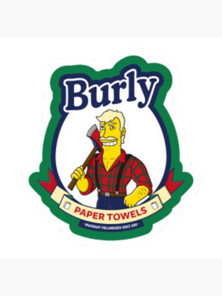"Burly Paper Towels The Simpsons " Coasters (Set of 4) by