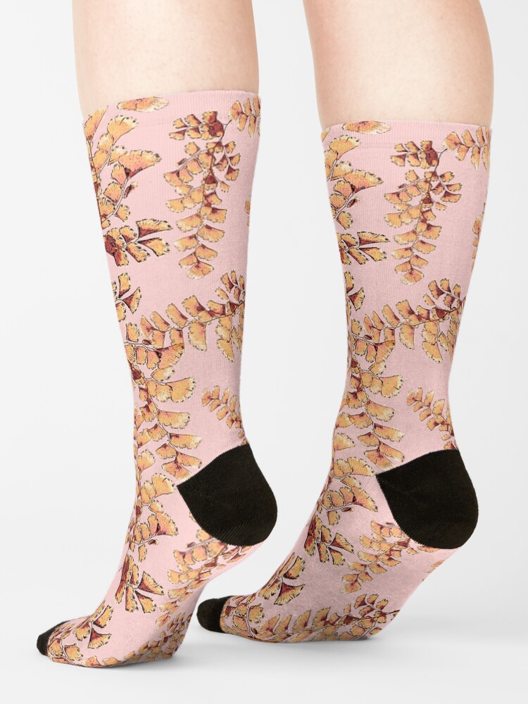 Alternative Ansicht von Goldene Blätter Muster Socken