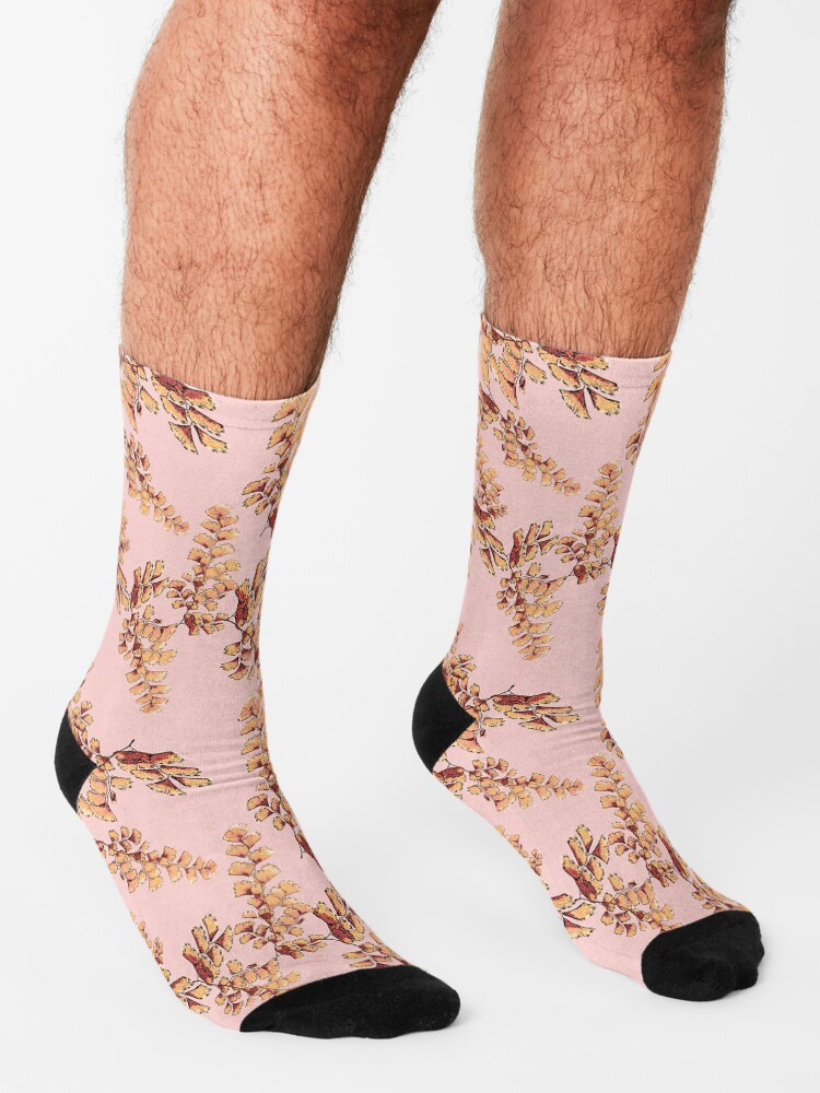 Alternative Ansicht von Goldene Blätter Muster Socken