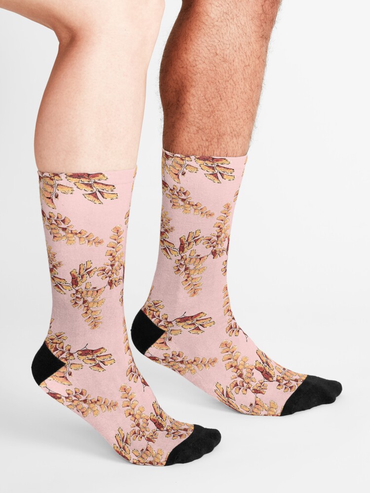 Alternative Ansicht von Goldene Blätter Muster Socken