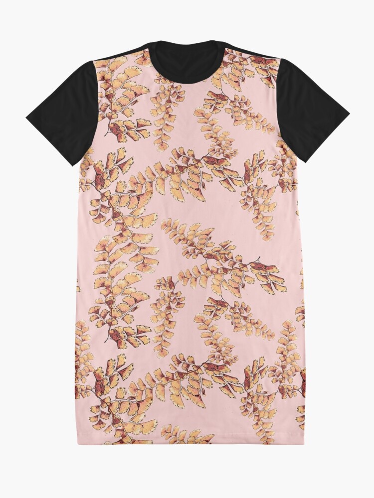 Alternative Ansicht von Goldene Blätter Muster T-Shirt Kleid