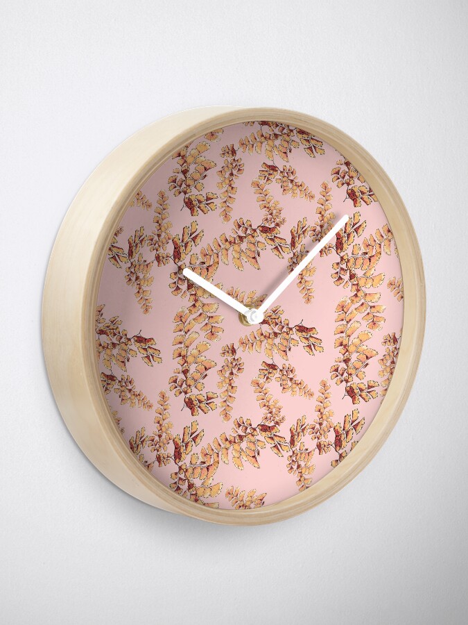 Alternative Ansicht von Goldene Blätter Muster Uhr