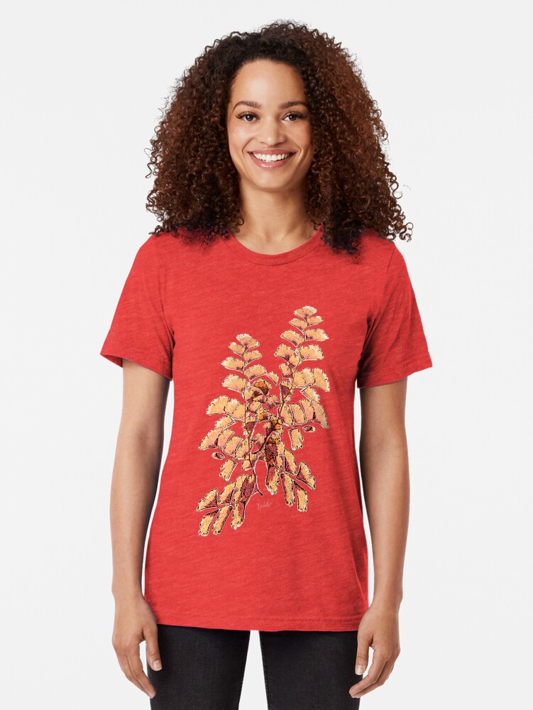 Alternative Ansicht von Goldene Blätter Muster Vintage T-Shirt