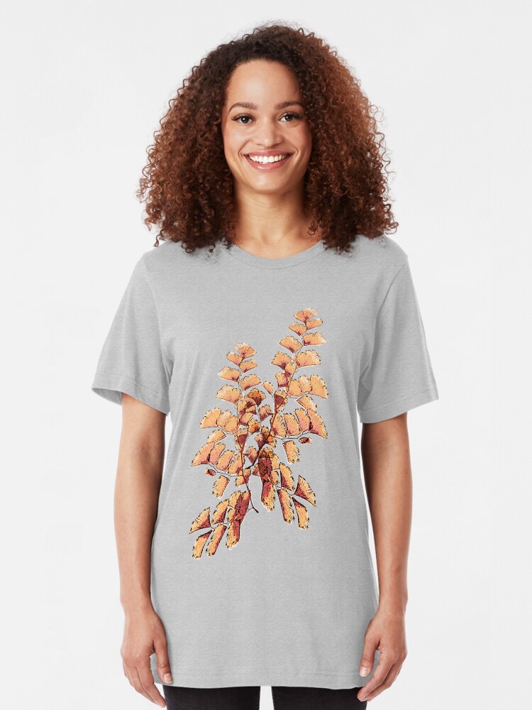 Alternative Ansicht von Goldene Blätter Muster Slim Fit T-Shirt