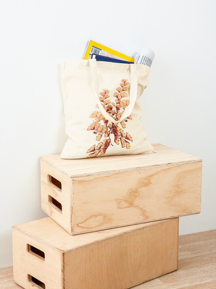 Alternative Ansicht von Goldene Blätter Muster Stofftasche