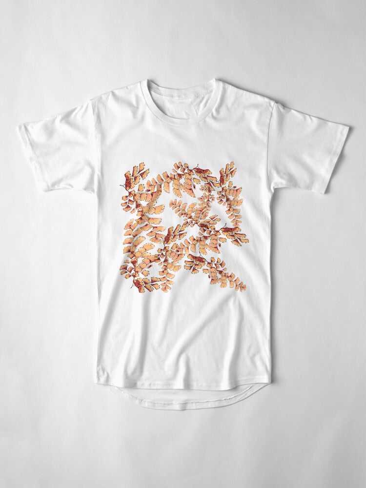 Alternative Ansicht von Goldene Blätter Muster Longshirt