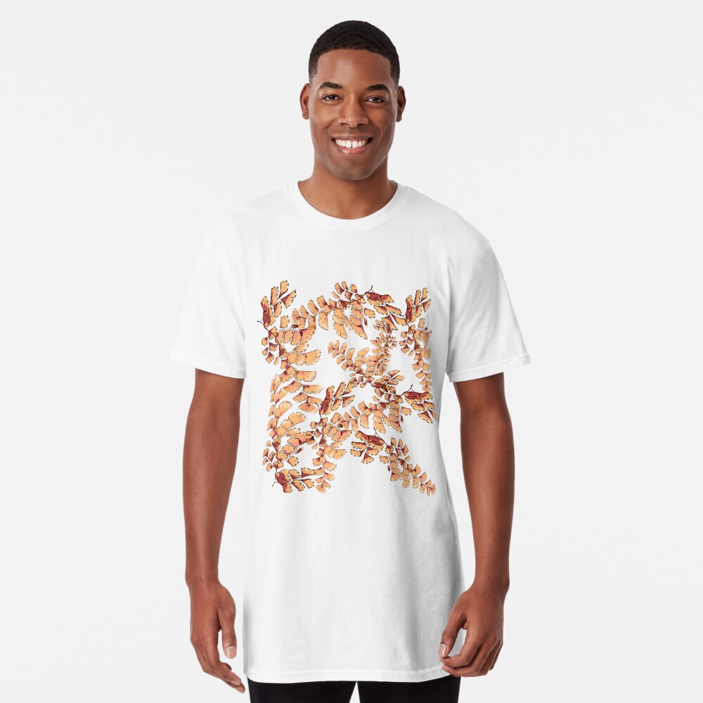 Goldene Blätter Muster Longshirt