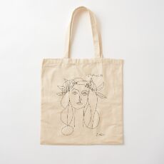 Pablo Picasso War And Peace 1952 Artwork T Shirt, Sketch Cotton Tote Bag