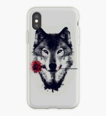 The Wolf With a Rose iPhone Case