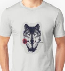 The Wolf With a Rose Unisex T-Shirt