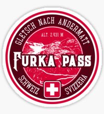 Furka Pass Switzerland 03 T-Shirt + Sticker Sticker