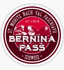 Bernina Pass Switzerland T-Shirt + Sticker Sticker