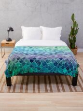 MAGIC MERMAID RAINBOW Throw Blanket