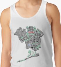 Queens New York Map Typography Tank Top