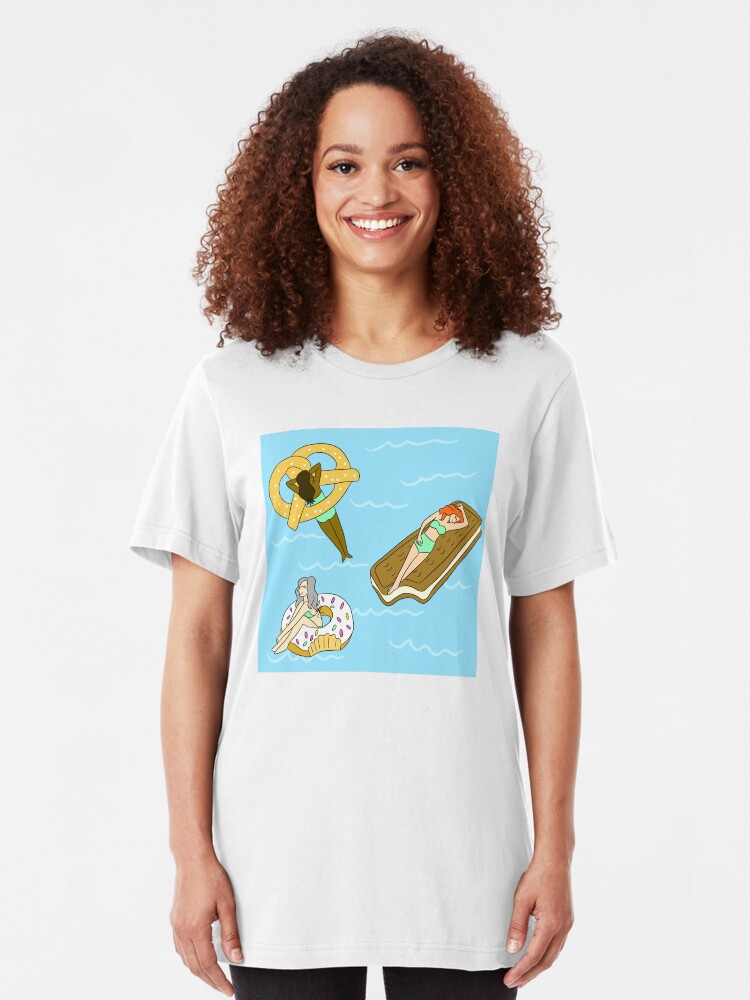 Alternate view of Foodie Pool Party Slim Fit T-Shirt