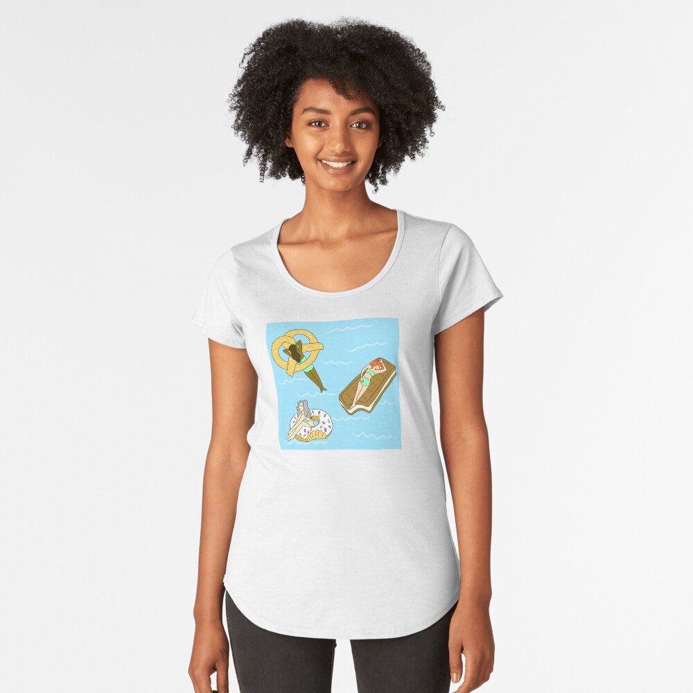 Foodie Pool Party Premium Scoop T-Shirt