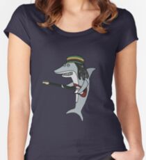 Reggae shark Women's Fitted Scoop T-Shirt
