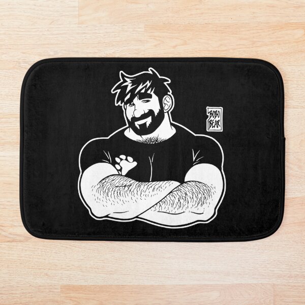 ADAM LIKES CROSSING ARMS - LINEART Bath Mat
