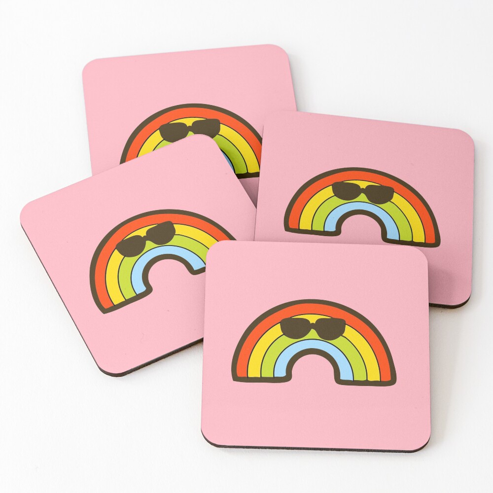 Rainbow Pride Pattern Coasters (Set of 4)