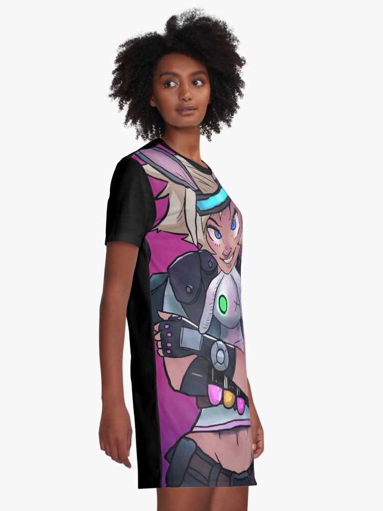 Alternate view of Not So Tiny Tina Borderlands 3 Graphic T-Shirt Dress