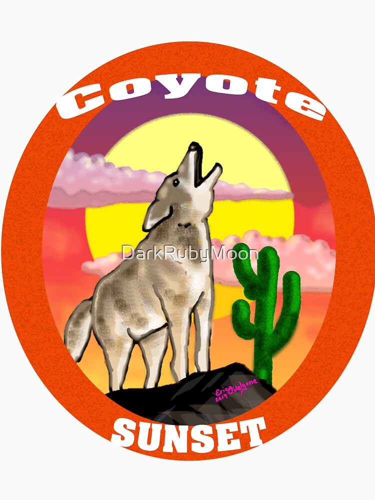 Coyote Sunset Version2 by DarkRubyMoon
