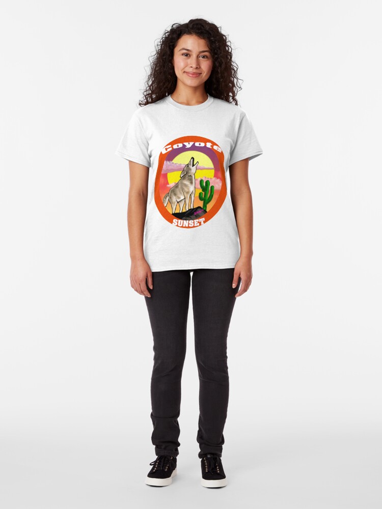 Alternate view of Coyote Sunset Version2 Classic T-Shirt
