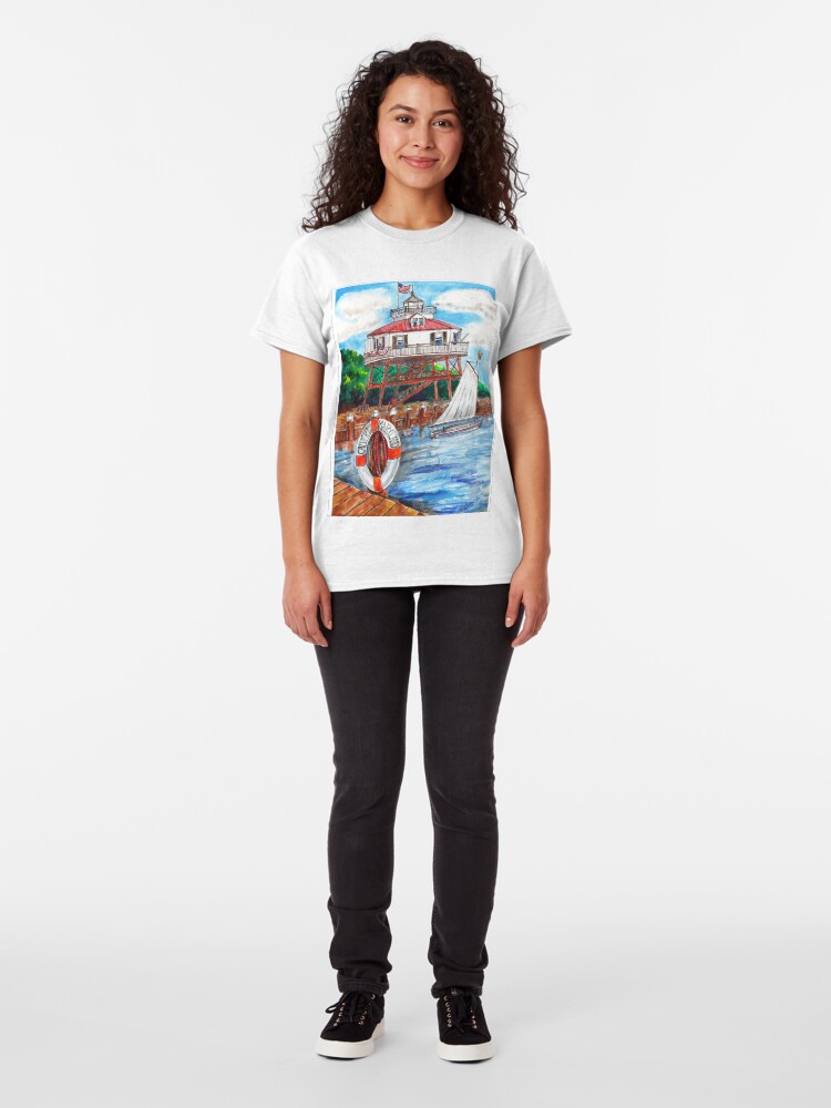 Alternate view of Drum point Lighthouse Calvert County Maryland Classic T-Shirt
