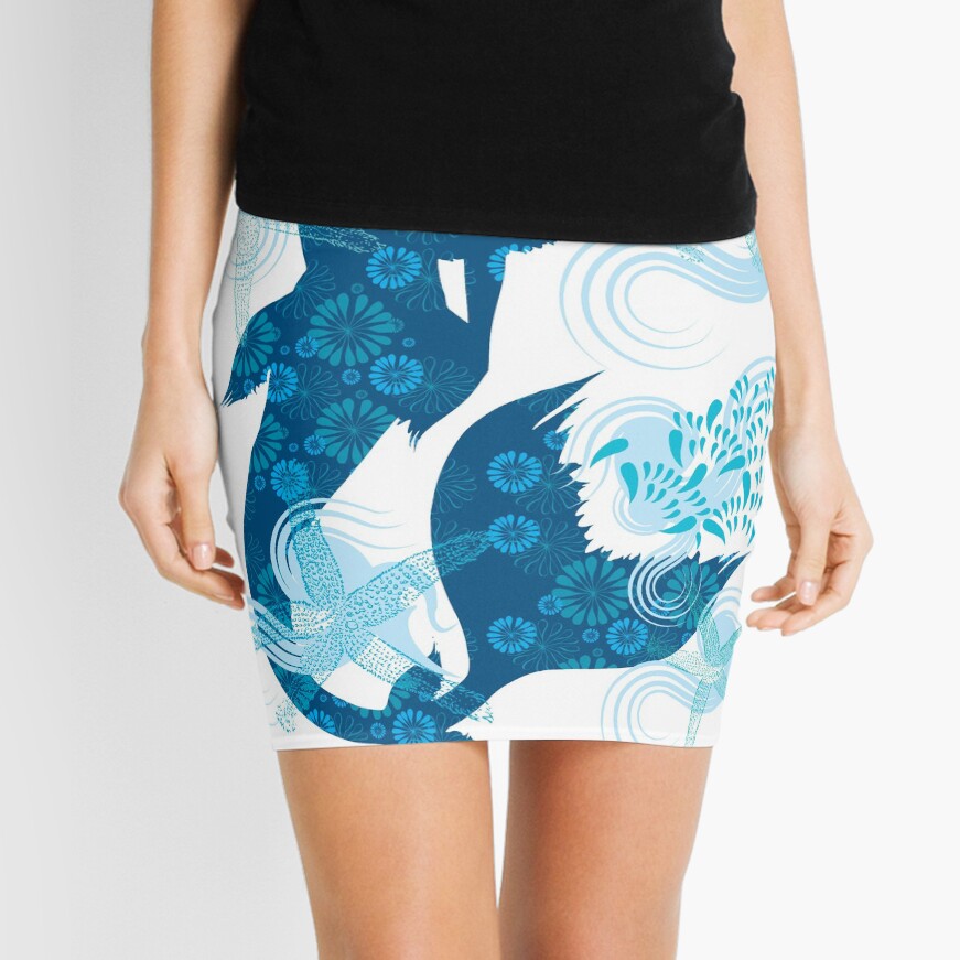 Mermaid Starfish Underwater Mini Skirt