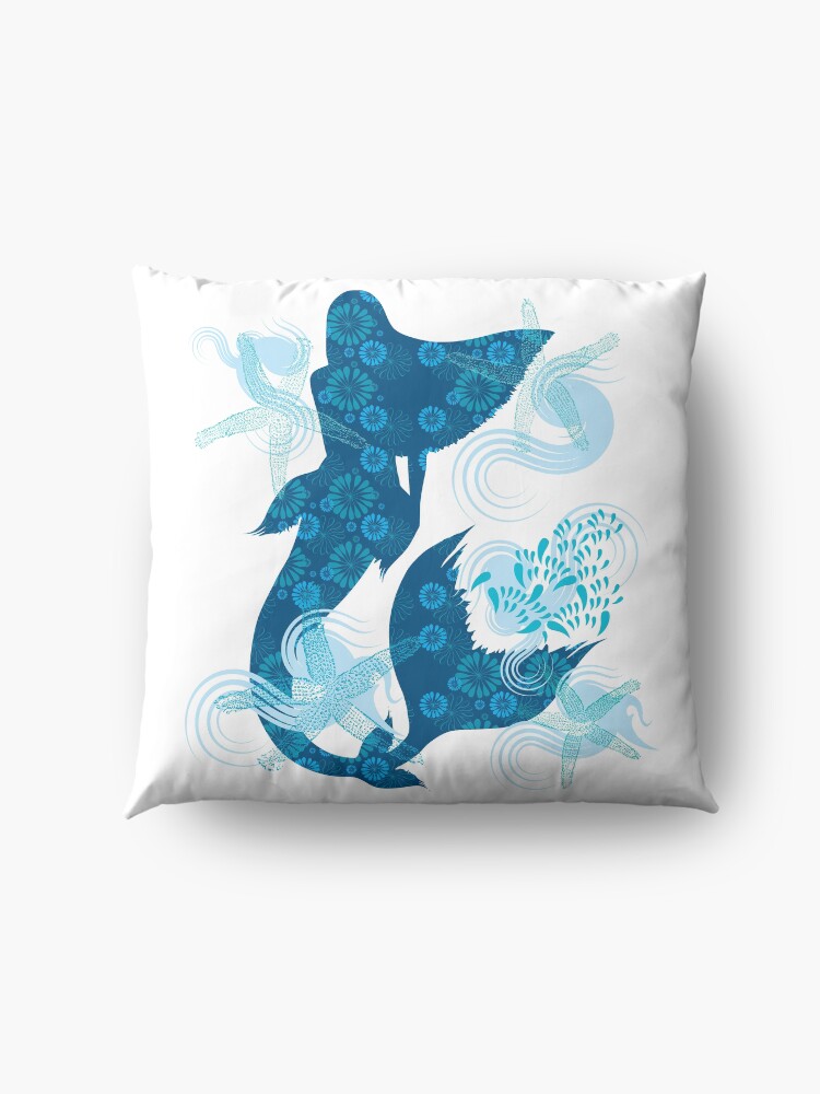 Alternate view of Mermaid Starfish Underwater Floor Pillow