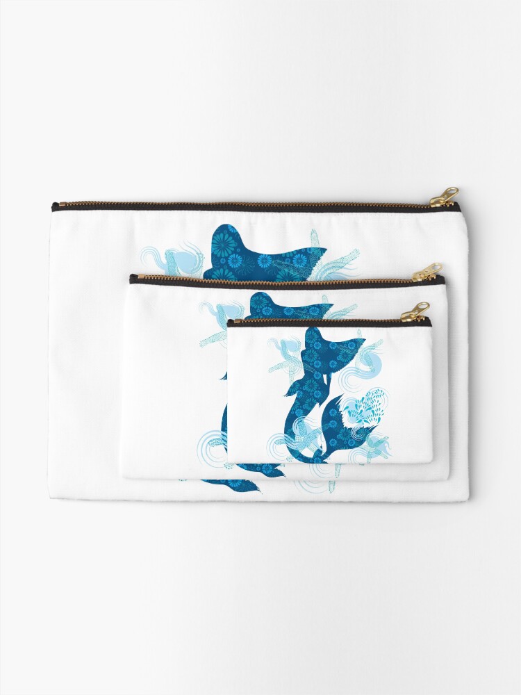 Alternate view of Mermaid Starfish Underwater Zipper Pouch