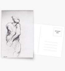 drawing 3 about Nijinsky of Rodin Postcards
