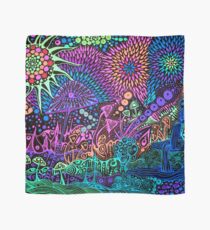 Neon Mushrooms on the Moon Scarf