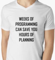 Camiseta de cuello en V Planifica tu programación.