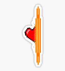 Heart through orange portal (version 1) Sticker