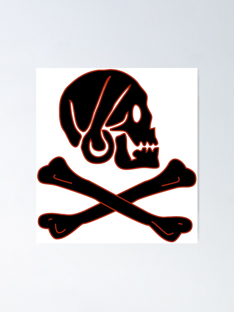 Henry Every Pirate Flag Jolly Roger Skull Poster By Argosdesigns