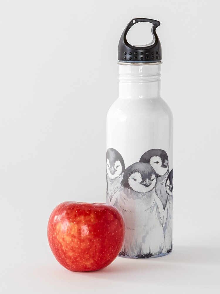 Alternate view of Cute gray baby penguins Water Bottle