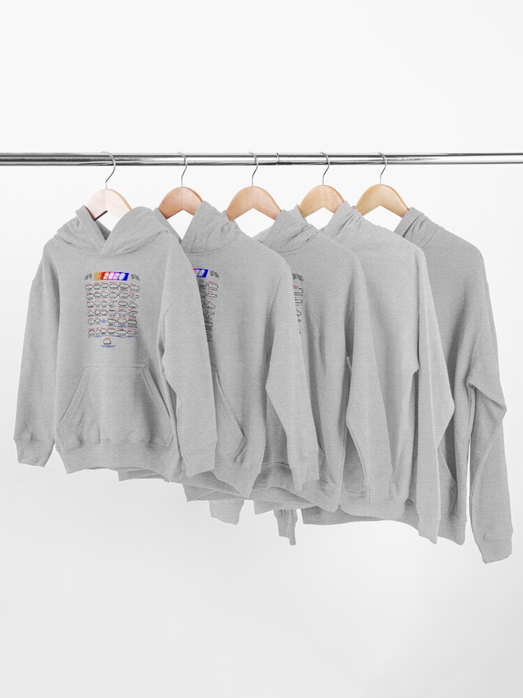Alternate view of Schedule Nascar Cup Series 2020 white Kids Pullover Hoodie