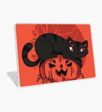 Black Cat Halloween Laptop Skin