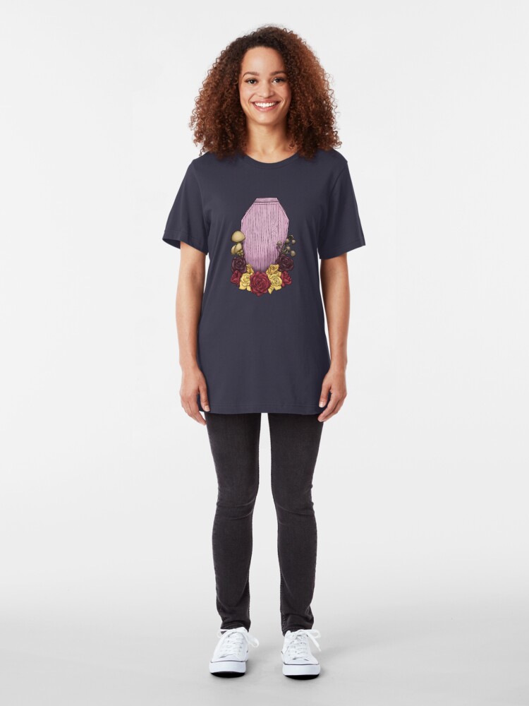 Alternate view of Powder Pink Coffin Slim Fit T-Shirt
