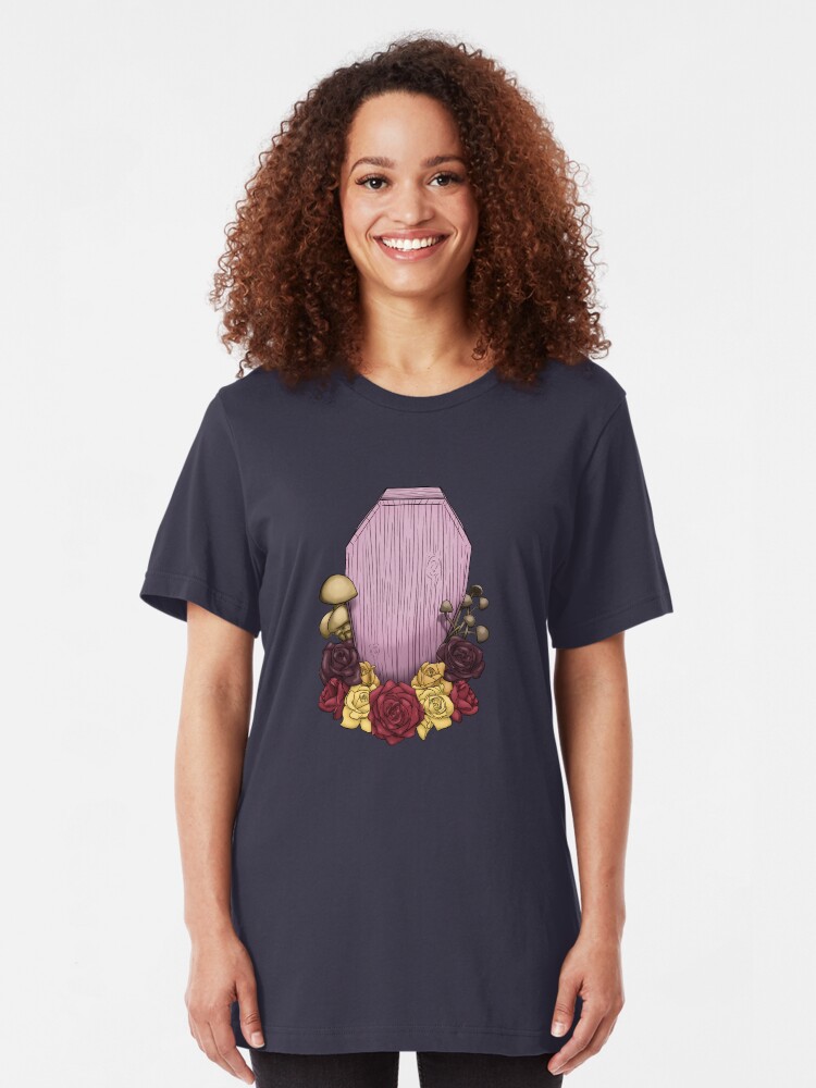 Alternate view of Powder Pink Coffin Slim Fit T-Shirt